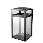 40-Gallon, Dhs-Compliant, Waste Receptacle With Transparent Panel