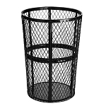 48 Gallon Metal Mesh Outdoor Trash Receptacle
