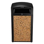 Rugged 40-Gallon All-Weather Trash Container - Brown Stone