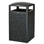 Rugged 40-Gallon All-Weather Trash Container - Grey Stone