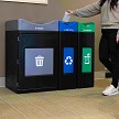 Avante Triple Station: 115 Gal Waste, Recycling & Compost Bins 
