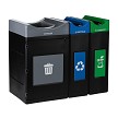 Avante Triple Station: 115 Gal Waste, Recycling & Compost Bins 